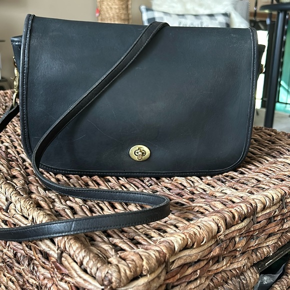 Coach Handbags - Vintage Coach Convertible Clutch bag. Black Leather. Made in the United …